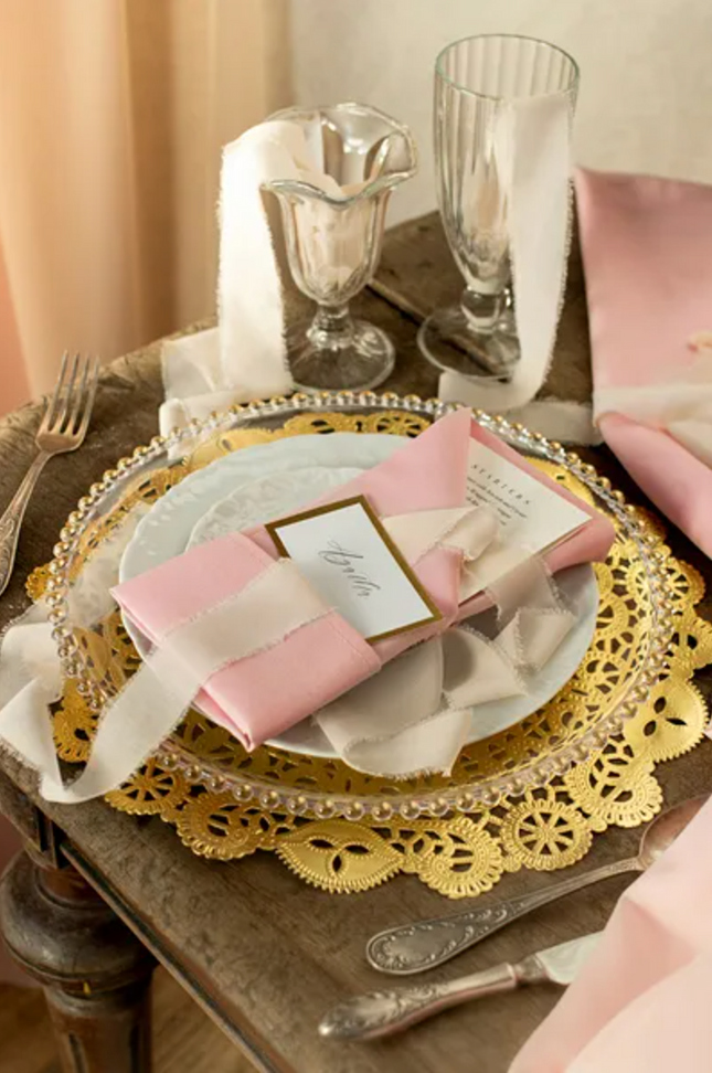 Podkładki pod talerze, złote, średnica ok. 35,5 cm 50szt