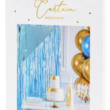 Kurtyna Party, niebieski, 90x250cm
