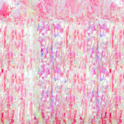 Kurtyna Party, opalizujący różowy, 100x200cm