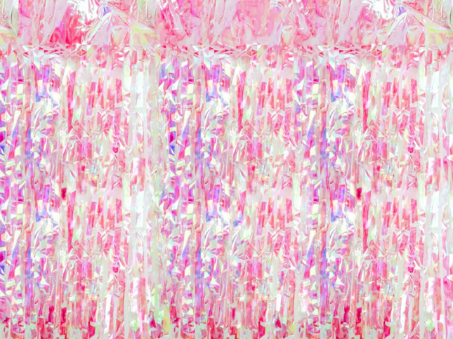 Kurtyna Party, opalizujący różowy, 100x200cm