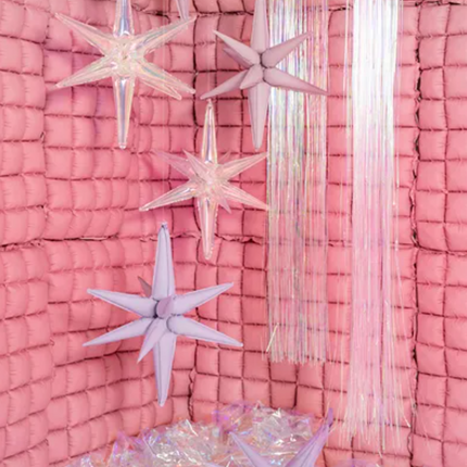 Kurtyna Party, opalizujący różowy, 100x200cm