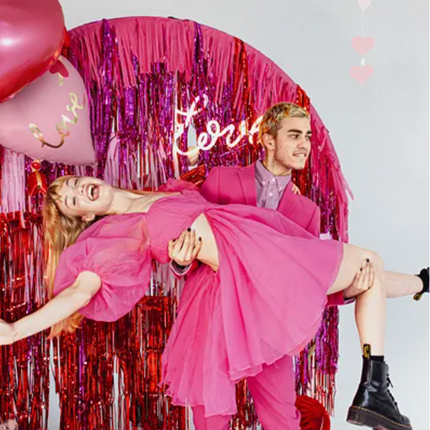 Party curtain, purple, 90 x 250cm