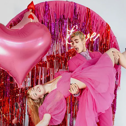 Party curtain, purple, 90 x 250cm