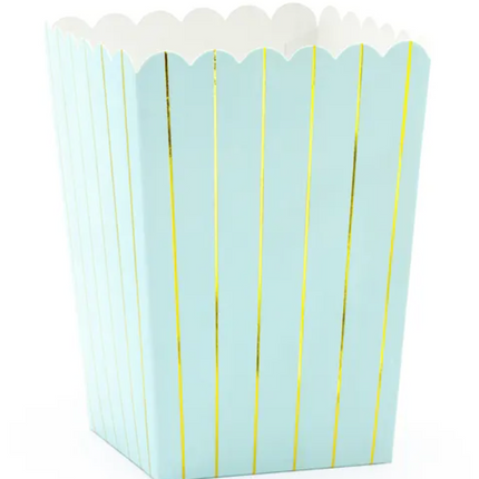 Pudełka na popcorn Paski, miętowy