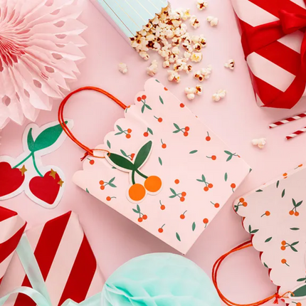 Pudełka na popcorn Paski, miętowy