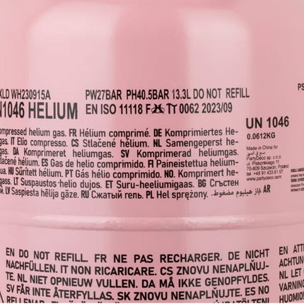 Helium tank, max 50 balloons