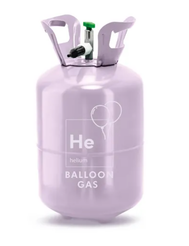 Butla z helem, fiolet, maks. 30 balonów