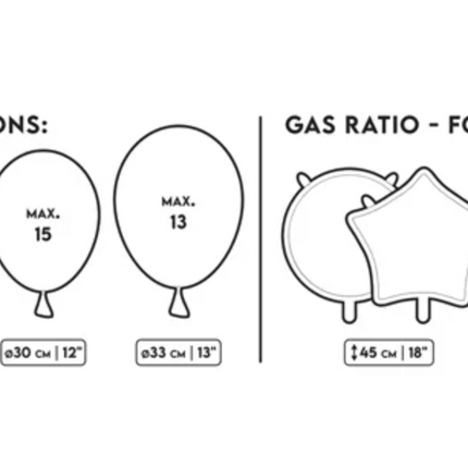 Helium tank, purple, max 30 balloons
