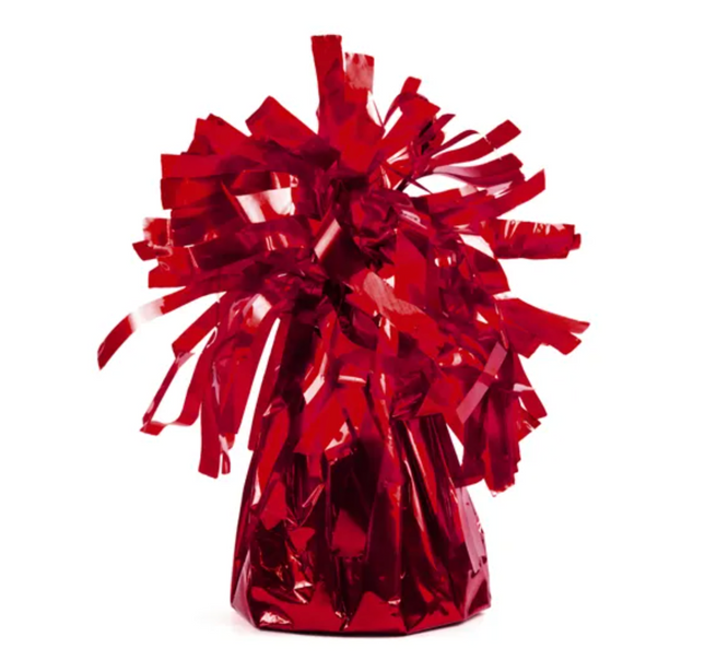 Ciężarek do balonów, foliowy, czerwony