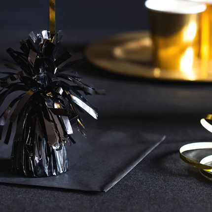 Ciężarek do balonów, foliowy, czarny