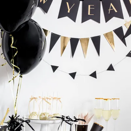 Ciężarek do balonów, foliowy, czarny