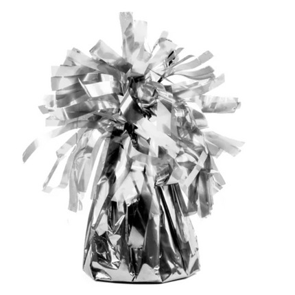 Ciężarek do balonów, foliowy, srebrny