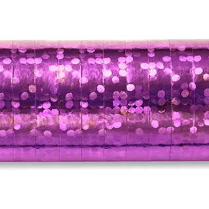 Holographic streamers, pink, 3.8m