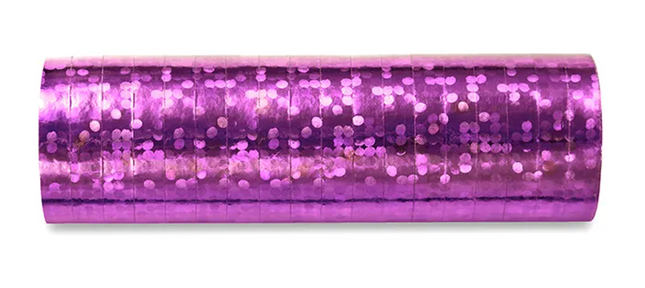 Serpentyny holograficzne, różowy, 3,8m