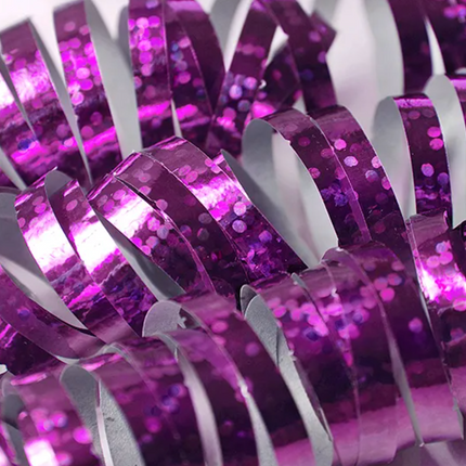 Holographic streamers, pink, 3.8m