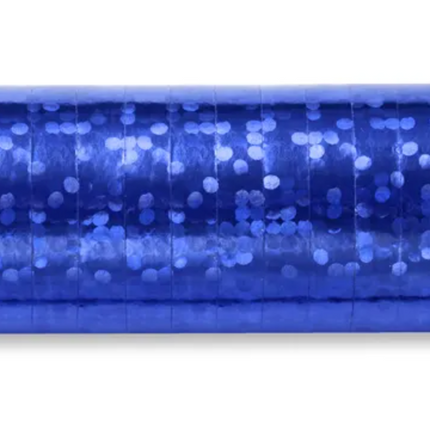 Serpentyny holograficzne, niebieski, 3,8m