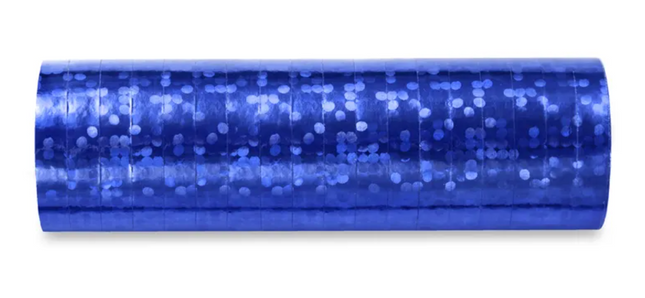 Serpentyny holograficzne, niebieski, 3,8m