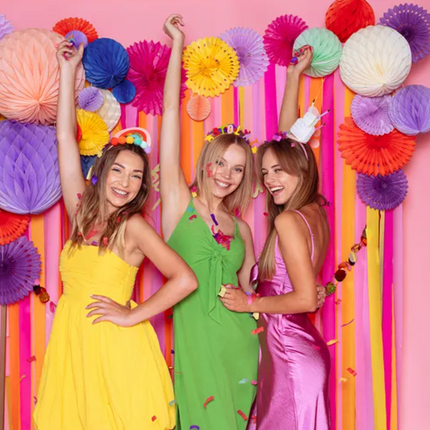 Crepe 5cm/10m, set of 6, mix of summer colors