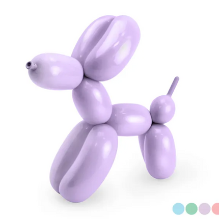 Balony modeliny pastelowe 130cm z pompką, mix