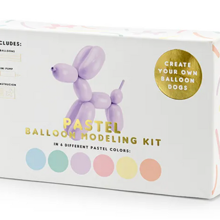 Balony modeliny pastelowe 130cm z pompką, mix