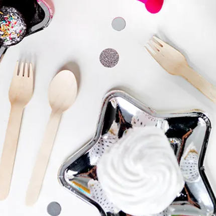 Talerzyki Gwiazdka, srebrny, 18cm