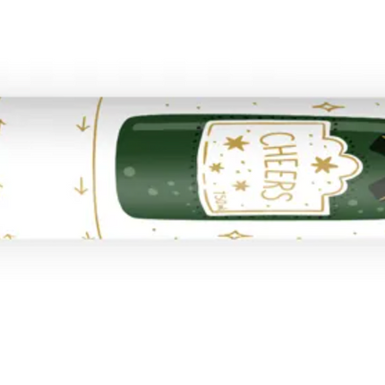 Tuba Szampan strzelająca złotymi gwiazdkami, 20 cm