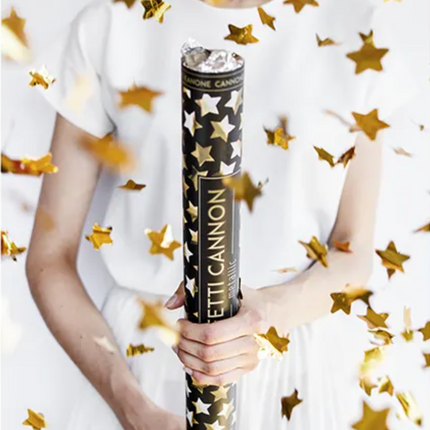 Tuba z gwiazdkami, złoty, 80cm