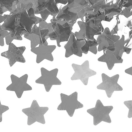 Tuba z gwiazdkami, srebrny, 60cm