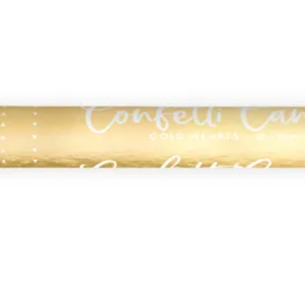 Tuba z sercami, złoty, 60cm