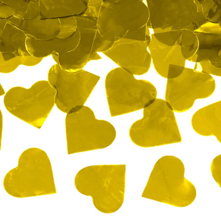 Tuba z sercami, złoty, 60cm