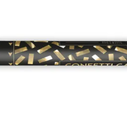 Tuba z konfetti, złoty metallic, 60cm