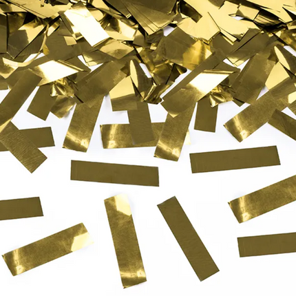 Tuba z konfetti, złoty metallic, 60cm