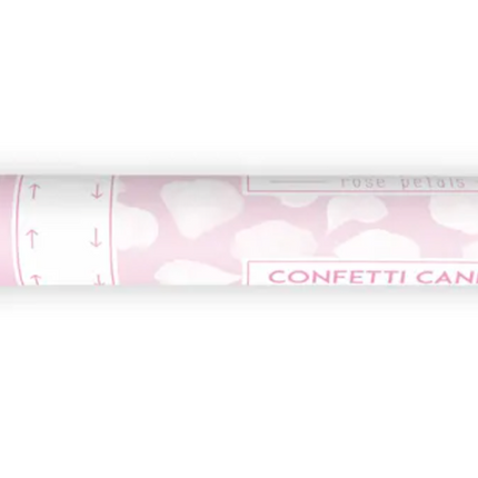 Tuba z płatkami róż, biały, 40cm