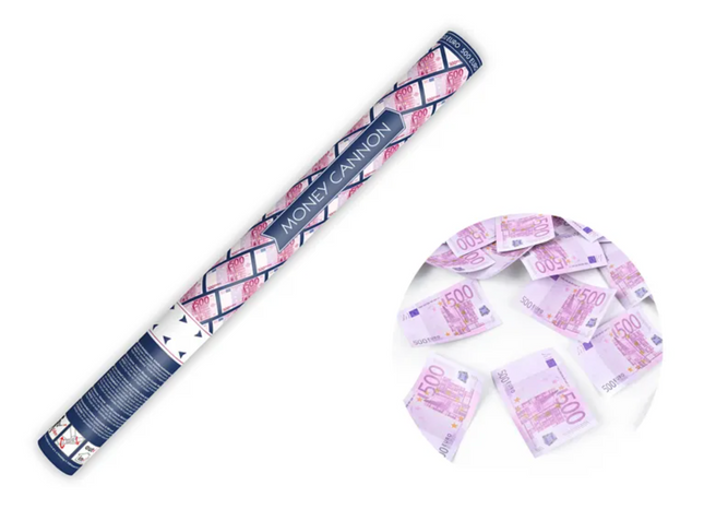 Tuba z banknotami 500 euro, 60cm