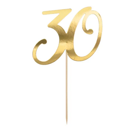 Topper na tort ''30'', złoty