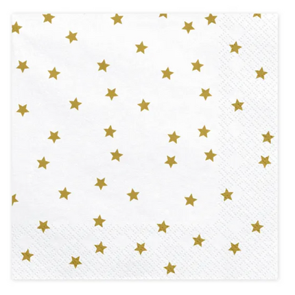 Serwetki Gwiazdki, złoty