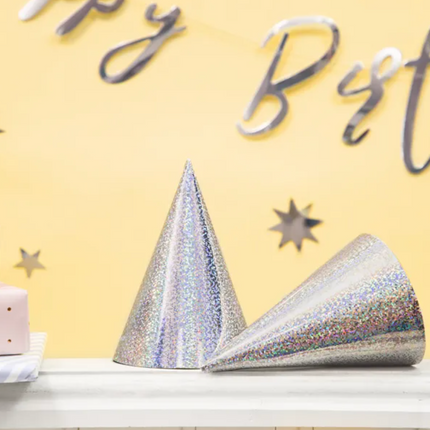 Czapeczki holograficzne, srebrny