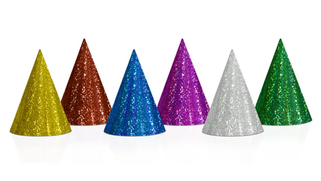 Czapeczki holograficzne, mix kolorów