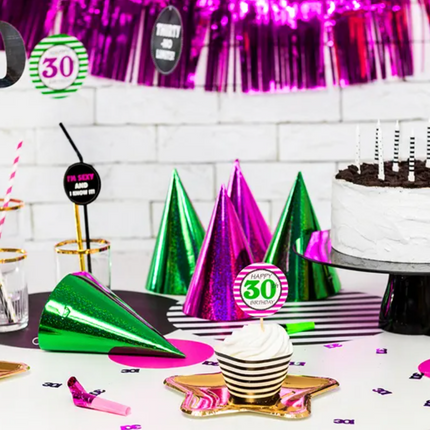 Czapeczki holograficzne, mix kolorów