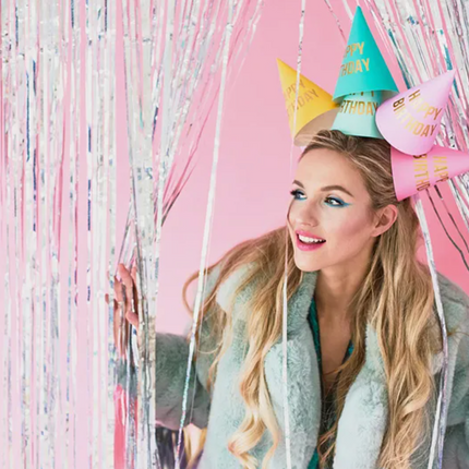 Czapeczki Happy Birthday, mix kolorów