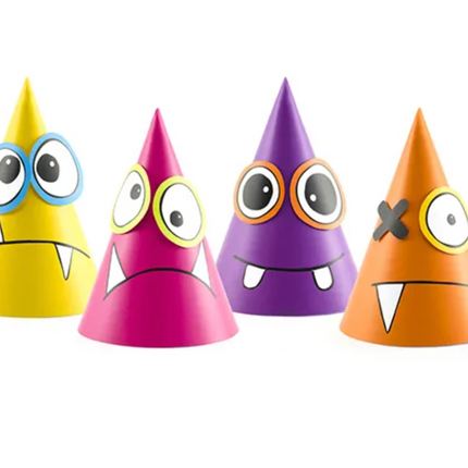 Czapeczki Potworki, mix kolorów