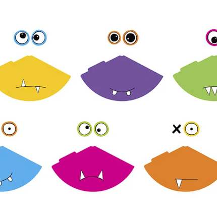 Czapeczki Potworki, mix kolorów