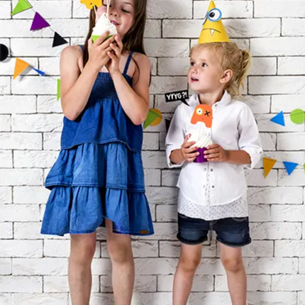 Czapeczki Potworki, mix kolorów