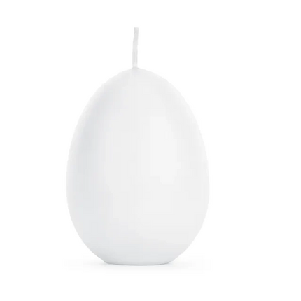 Świeca Jajko, biały, 10 cm