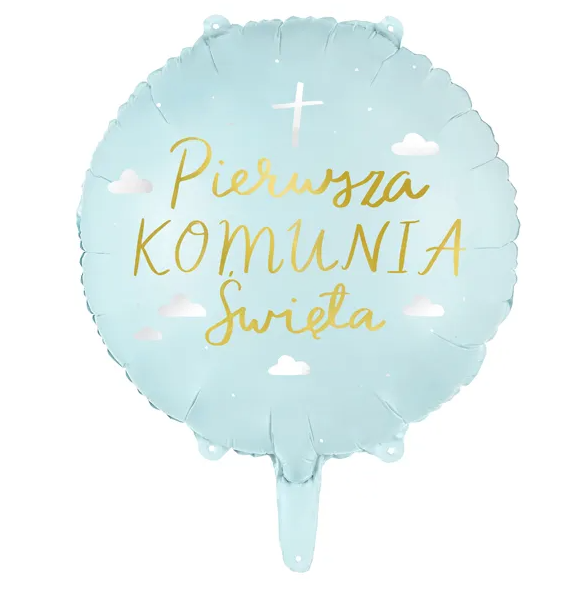Foil Balloon "First Holy Communion", 45 cm