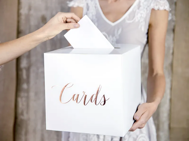 Envelope box - Cards, rose gold, 24x24x24cm