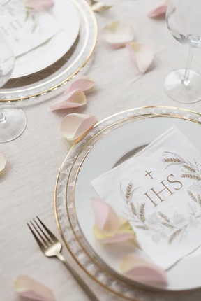 Napkins IHS, 33x33 cm, gold
