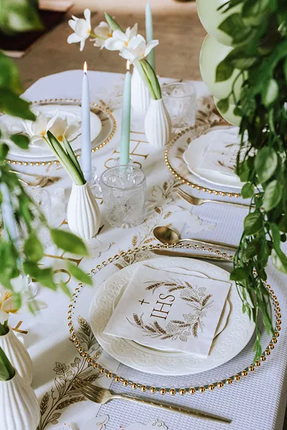 Napkins IHS, 33x33 cm, gold