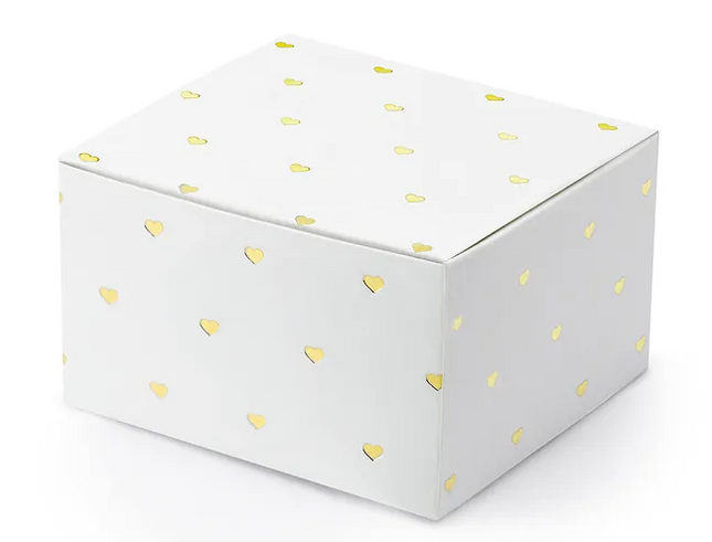 Heart Boxes, white, 6x3.5x5.5cm