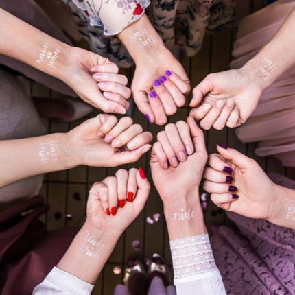 Tatuaże zmywalne Wieczór panieński, różowe złoto - Yooglo